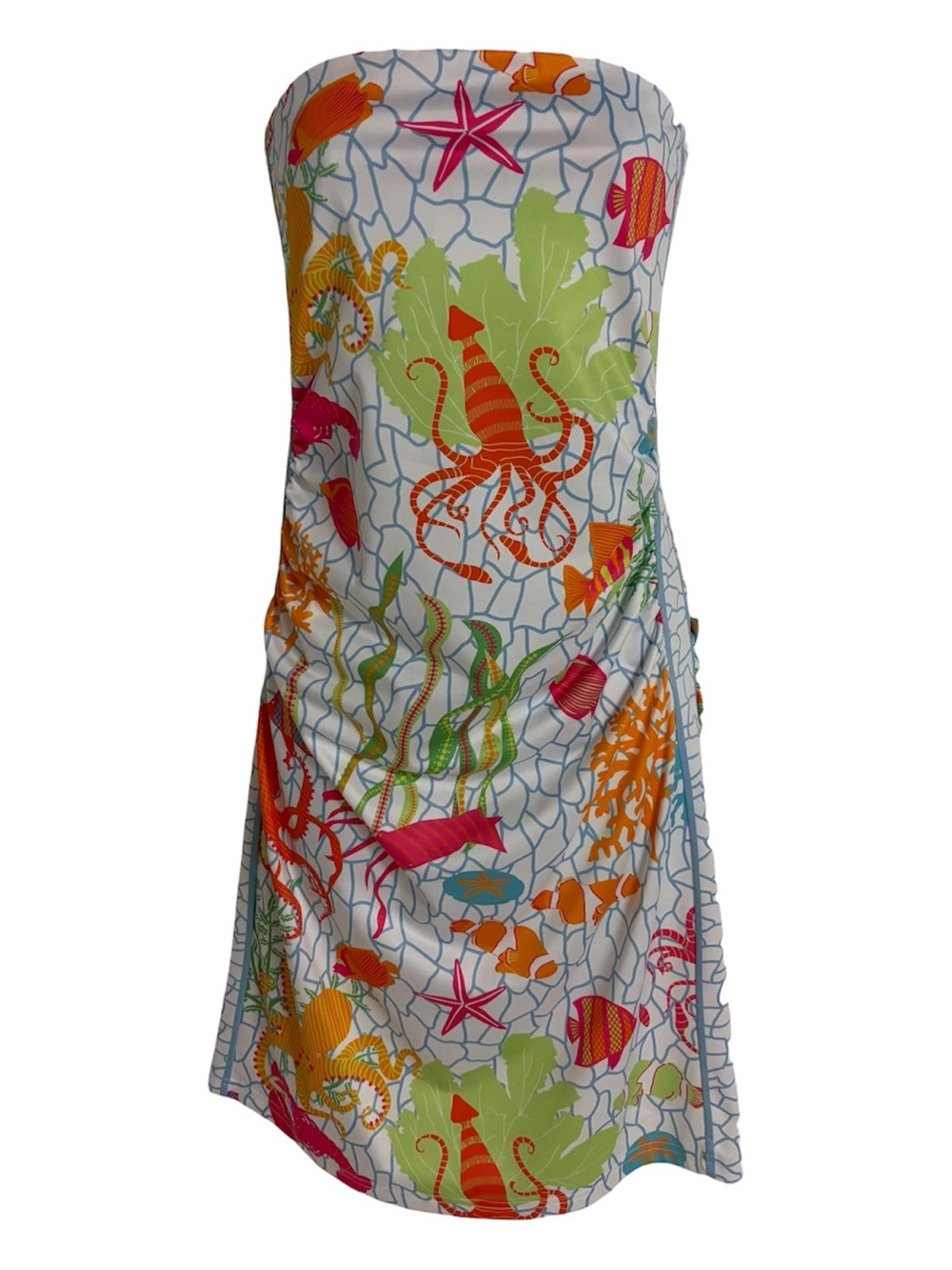 Gretchen Scott Strapless Sea Life Print Sundress - Multicolor, Sz XS